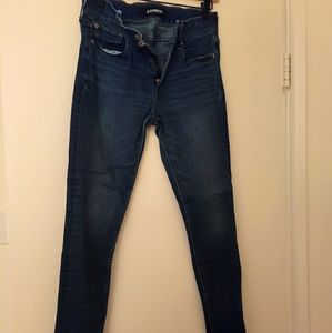 Express Mid Rise Cropped Jean Leggings